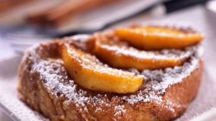 Pain perdu или сладкие тосты с персиками