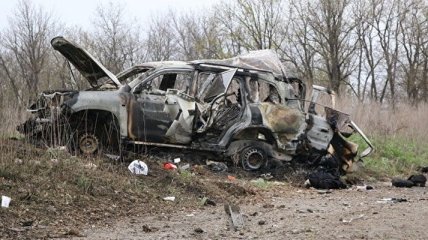 Подрыв авто ОБСЕ на Донбассе