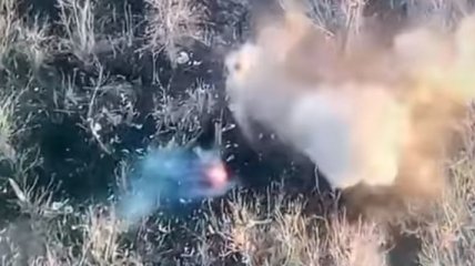 Удар с воздуха: Притула показал видео уничтожения позиции боевиков на Донбассе