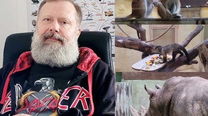Михаил Пинчук и питомцы Зоопарка "XII Месяцев"