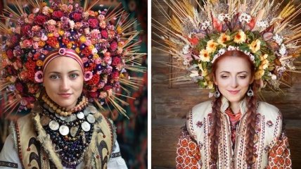 Шикарные девушки в украинских национальных венках (Фото)