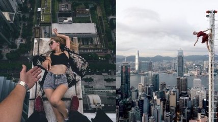 Девушка создает самые рискованные снимки для Instagram (Фото)