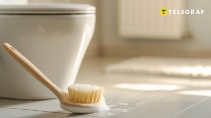 Желтую полосу на унитазе можно очистить народными методами (изображение создано с помощью ИИ)