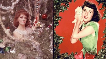 Рождественские снимки самых красивых женщин ХХ столетия (Фото)
