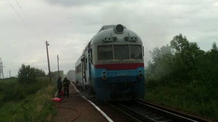 На Закарпатье горел пригородный дизель поезд