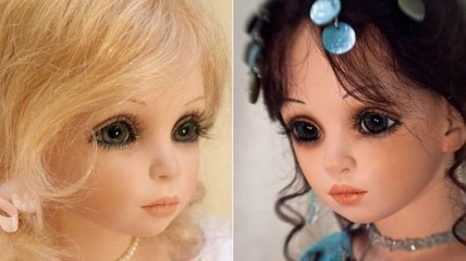 Фарфоровые куклы, которые поражают своими огромными глазами (Фото) 