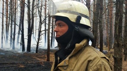Пожары в Чернобыле: спасатели продолжают боротся с огнем в шести лесничествах (Фото)