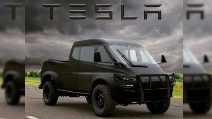 В сети появился рендер внедорожного электро-пикапа Tesla Pickup 