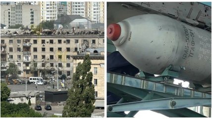 Били спеціально по житлових будинках: з’явилися відео руйнувань після прильоту російської бомби по Харкову