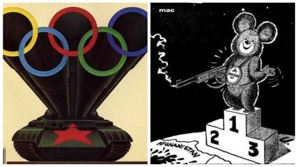 Карикатури до Олімпіади-1980, які є актуальними і сьогодні