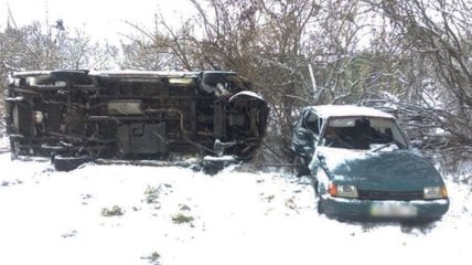 Микроавтобус перевернулся в Черниговской области, есть пострадавшие