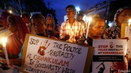 В Индии проходят протесты против строительства АЭС "Куданкулам"