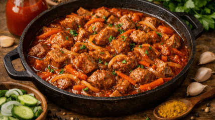 Мясо в кетчупе
