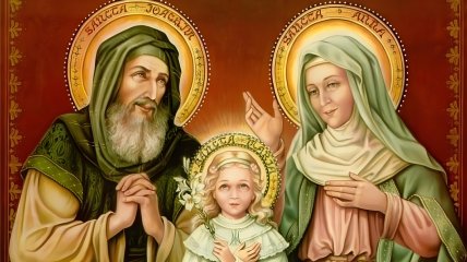 Іоаким, Марія, яка стала Пресвятою Богородицею і Анна