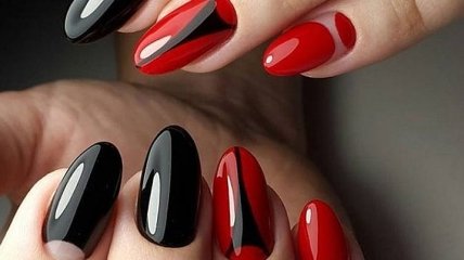 Маникюр 2019: черно-красные ногтики порадуют вас своей изысканностью