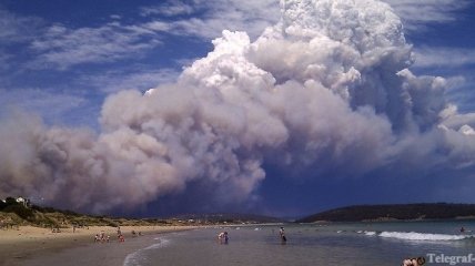 В Тасмании жители покидают дома из-за лесных пожаров