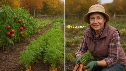 В сентябре самое время копать морковь на огороде