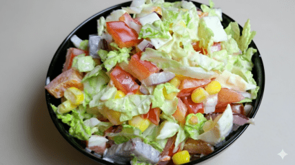 Салат із пекінської капусти та кукурудзи