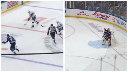Эрик Чернак забил невероятную шайбу в матче НХЛ "Сент-Луис" - "Тампа-Бэй"