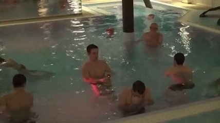Уникальная тренировка украинских биатлонистов под водой (Видео)