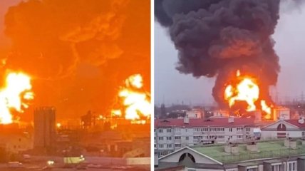 Взрывы на нефтебазе в Белгороде