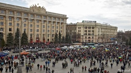 В Харькове митингующие создали "Харьковскую народную республику"