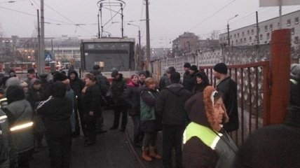 В Киеве бастуют водители трамваев