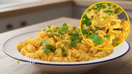 Паста в сливочно-томатном соусе