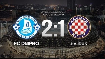 Лига Европы. "Днепр" вырвал тяжелую победу у "Хайдука"