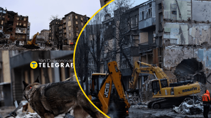 Зруйнований будинок у Харкові