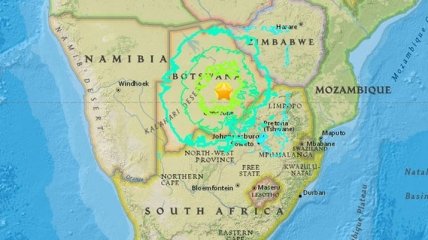 В Ботсване произошло мощное землетрясение