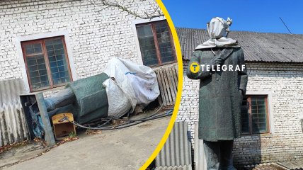 Памятник Ленину в Радивилове больше не стоит, а лежит