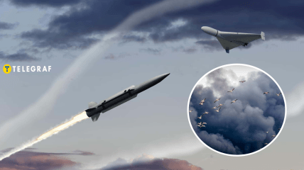 Ракета та "шахед"