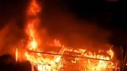 В одном из киевских яхт-клубов произошел масштабный пожар (Видео)