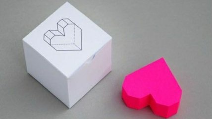 Как сделать красивую коробку для подарка: схема подарочной коробки в виде сердца