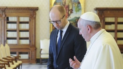 Яценюк в Италии встретился с Папой Римским и руководством страны