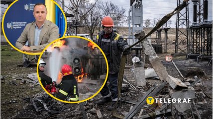 Последствия обстрела объекта энергетической инфраструктуры