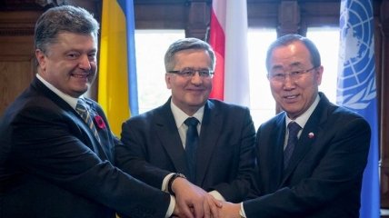 Порошенко встретился с Президентом Польши и Генсеком ООН
