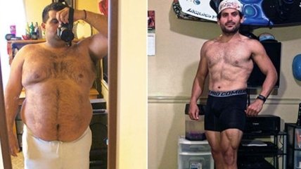 Хорошая мотивация: люди, которые смогли превратить жир в спортивное тело (Фото)