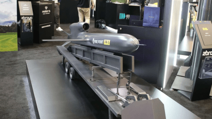 Макет дальнобойной ударной ракеты FP-5 Flamingo на выставке SAHA Expo 2026