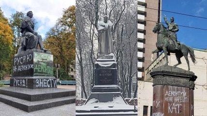 Памятники Пушкину, Ватутину и Щорсу все еще "украшают" Киев