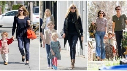 Family look: Клаудия Шифер, Джессика Альба и Мила Йовович с дочками (ФОТО)