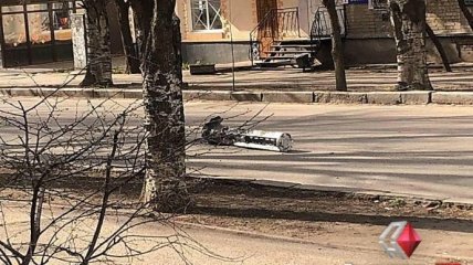 Остаток снаряда после обстрела Николаева в начале апреля