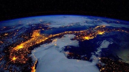 Ученый опубликовал снимок ночной Земли с космоса