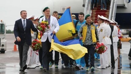 В Киев из Лондона вернулись украинские олимпийцы