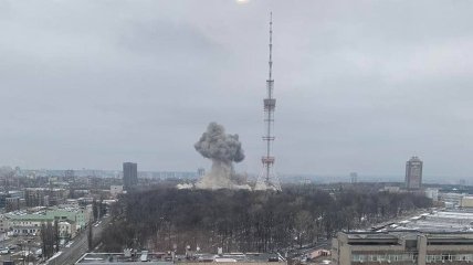Нападение России на телевышку в Киеве