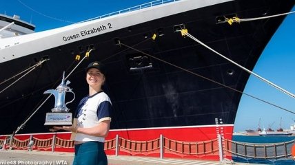 Свитолина посетила океанский лайнер Queen Elizabeth 2