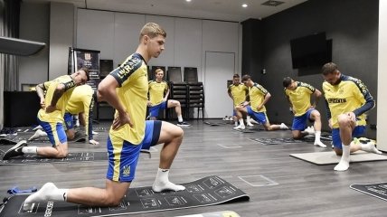 Тренировка сборной Украины перед игрой с Италией