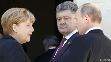 Порошенко обсудил перемирие с Меркель и Путиным