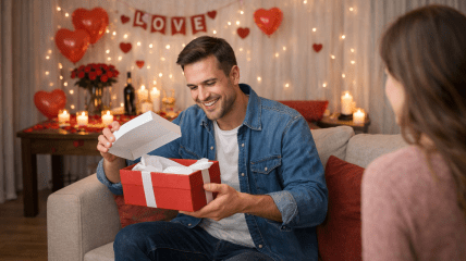 Мужчина получает свой подарок